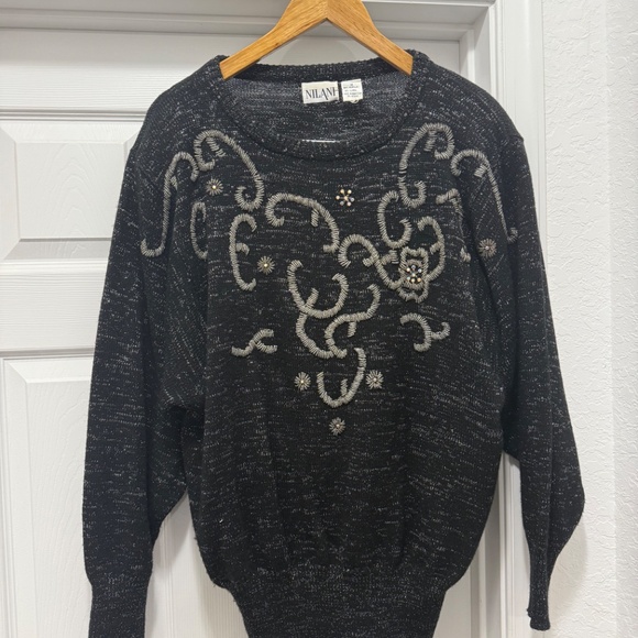 Nilani Vintage Beaded Knit Sweater & Pencil Skirt Set (Size M) - Picture 5 of 12